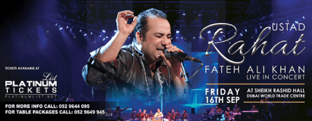 Ustad Rahat Fateh Ali Khan Live in Dubai - Coming Soon in UAE