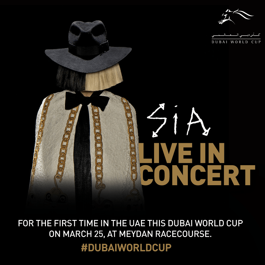 Sia at the Dubai World Cup 2017 - Coming Soon in UAE
