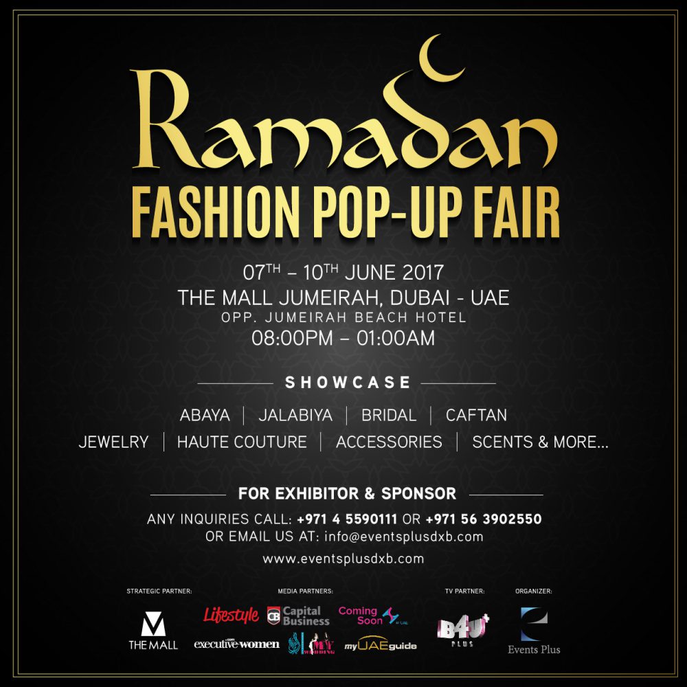 Ramadan Fashion Pop-up Fair 2017 in Dubai - Coming Soon in UAE