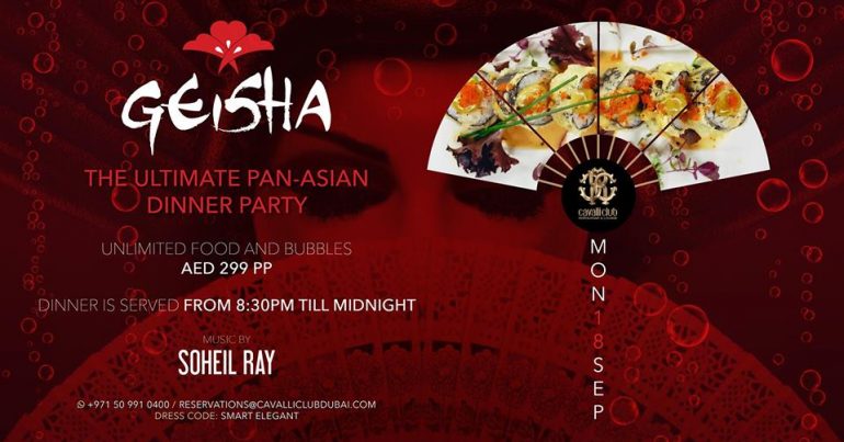 Geisha Dinner Party in Cavalli Club