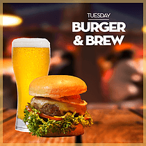 Burger & Brew in Bubbles Bar