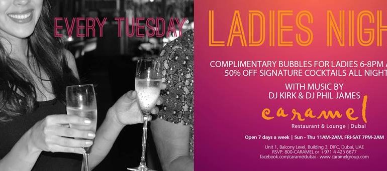 Ladies night with complimentary bubbles in SPARK by Caramel