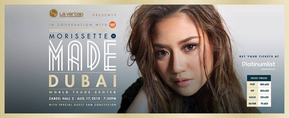 Morissette Is Made Live in Dubai - Coming Soon in UAE