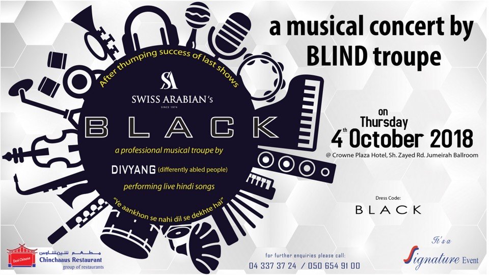 BLACK – unique show of blind musicians - Coming Soon in UAE