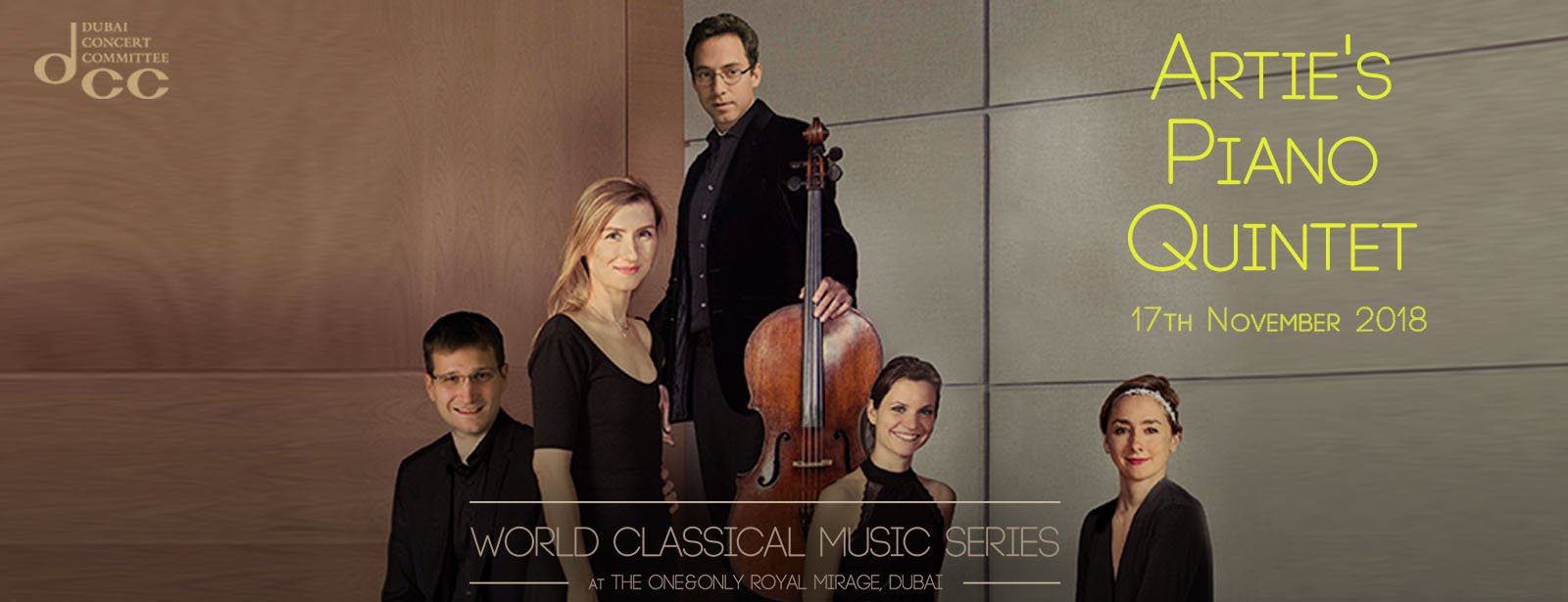 Artie’s Piano Quintet at the World Classical Music Series - Coming Soon in UAE