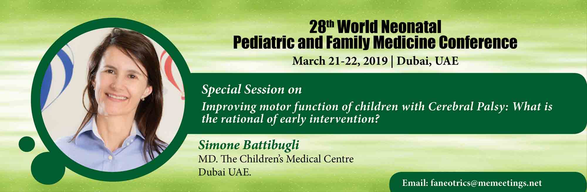 28th World Neonatal, Pediatrics and Family Medicine Conference 2019 - Coming Soon in UAE