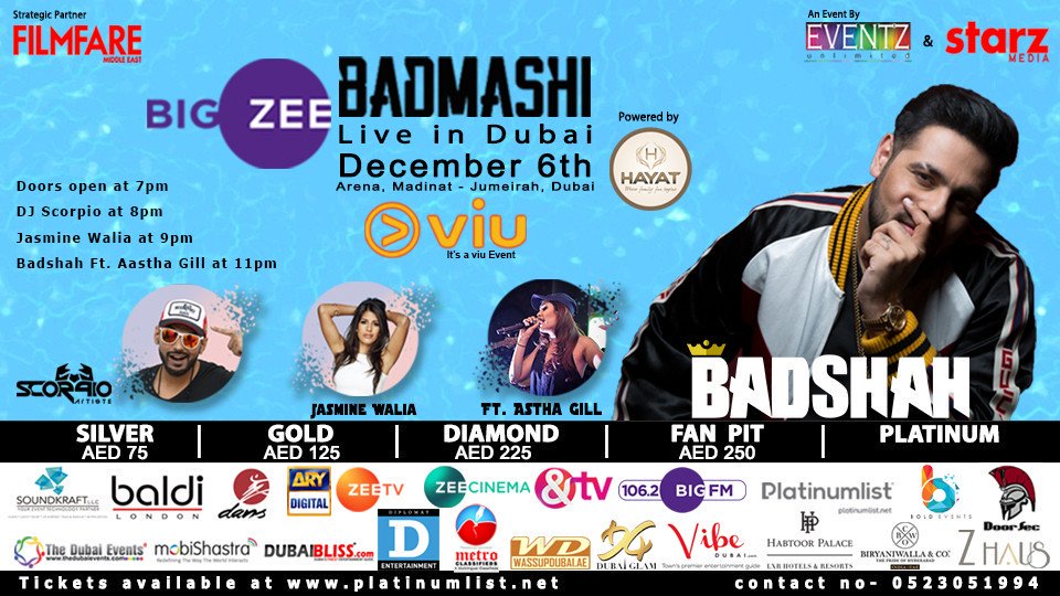 Badmashi By Badshah Live Concert - Coming Soon in UAE