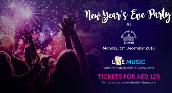 New Year’s Eve Party 2018 at The Irish Village - comingsoon.ae