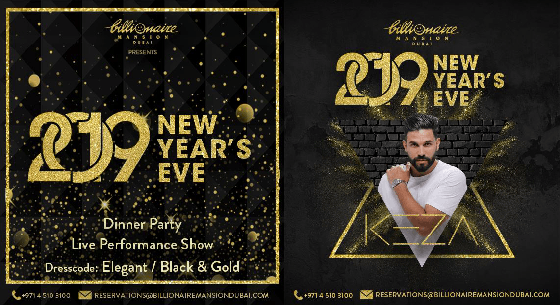 Billionaire Mansion: New Year’s Eve 2019 - Coming Soon in UAE