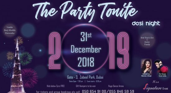The Party Tonite – New Year’s Eve at the Zabeel Park - comingsoon.ae