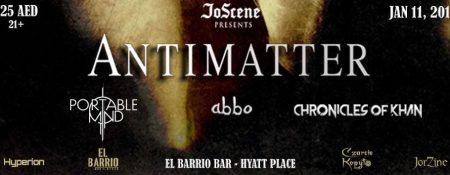 Antimatter Live concert - Coming Soon in UAE