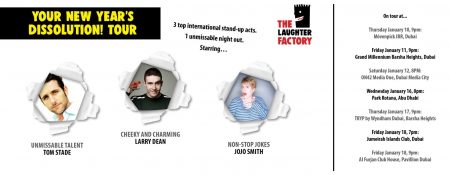 The Laughter Factory: Your New Year’s Dissolution! Tour - Coming Soon in UAE