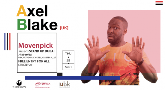 Stand Up Comedy Dubai with Axel Blake - comingsoon.ae