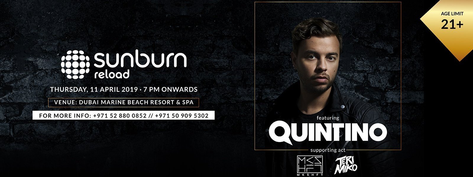 Sunburn Reload with Quintino - Coming Soon in UAE