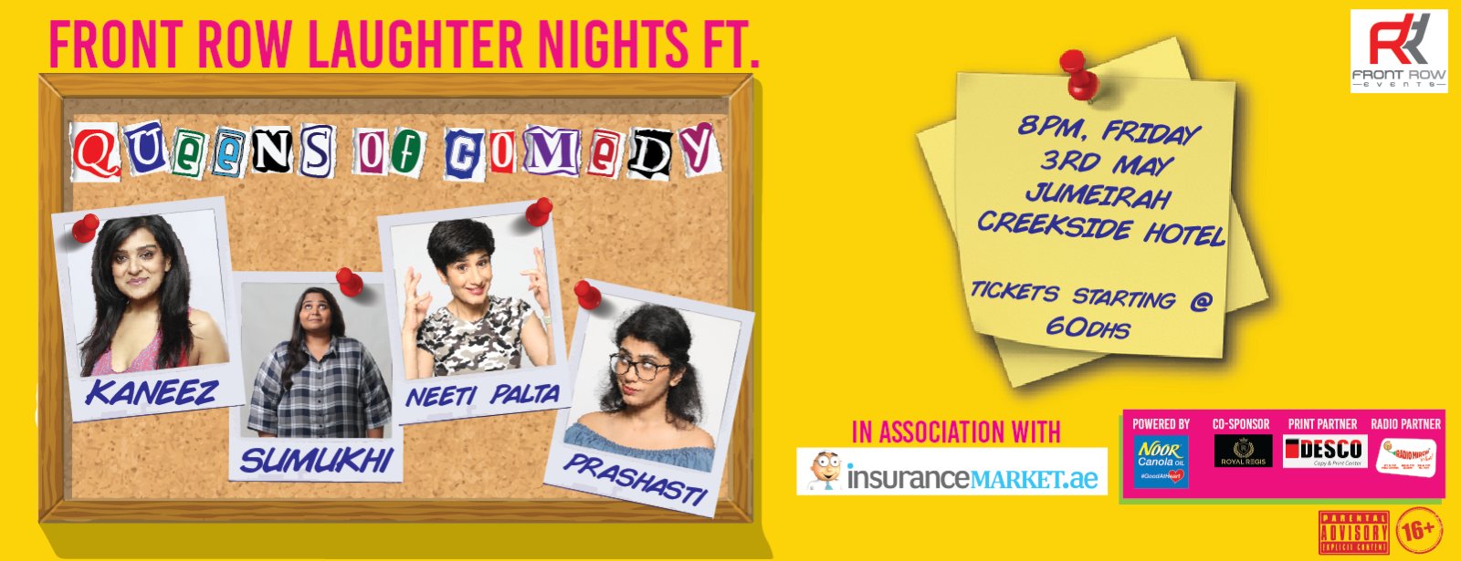 Front Row Laughter Nights ft Queens of Comedy - Coming Soon in UAE