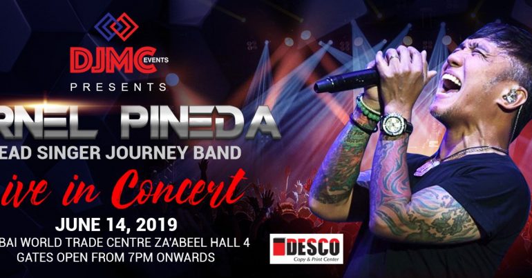 Arnel Pineda Concert at the Dubai World Trade Centre - Coming Soon in UAE