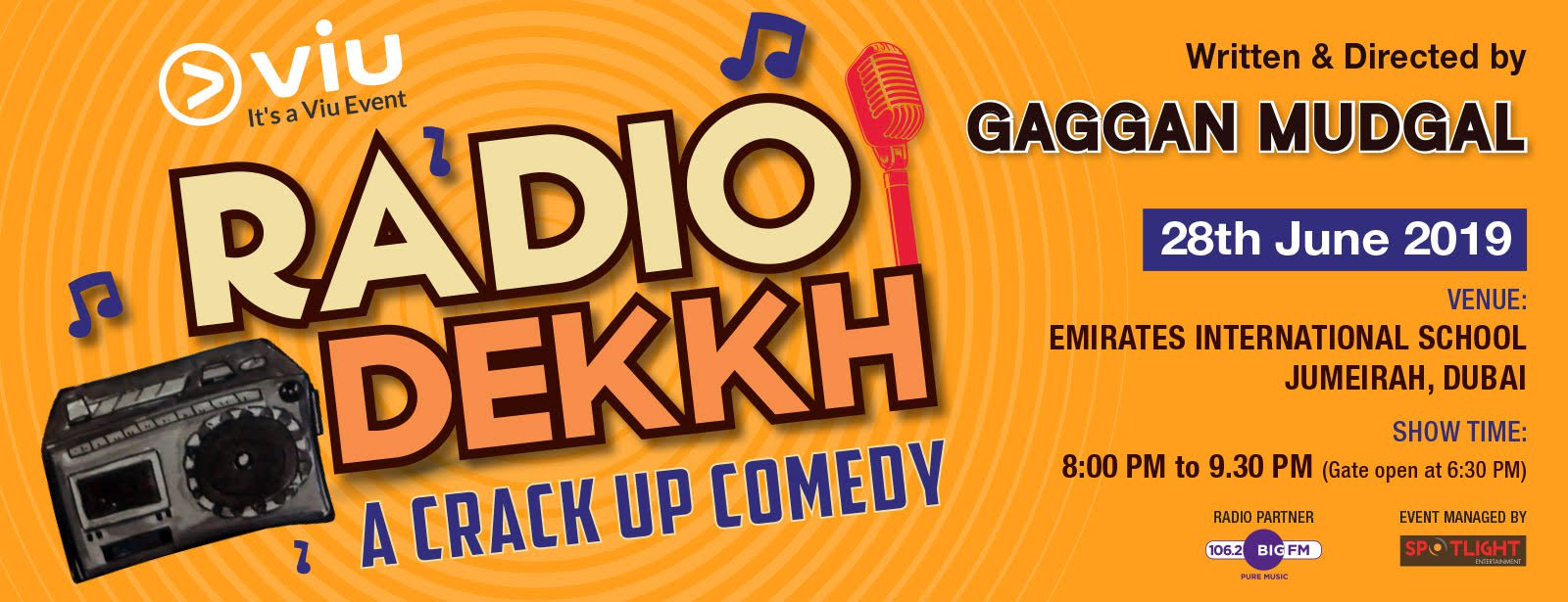 Radio Dekkh Comedy Show with Gaggan Mudgal - Coming Soon in UAE