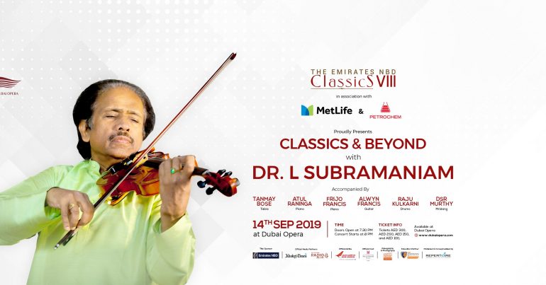 Dr. L Subramaniam Concert at Dubai Opera - Coming Soon in UAE