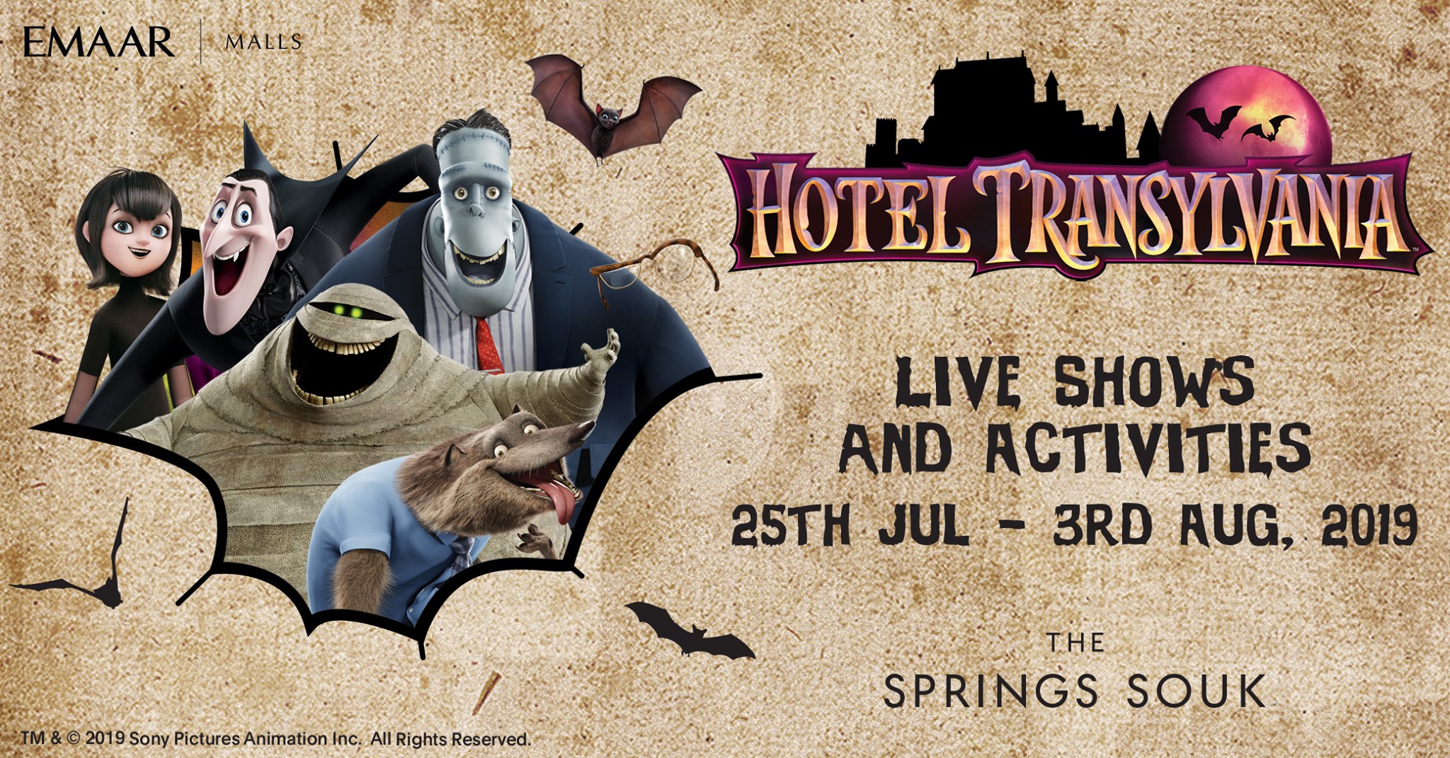 The Hotel Transylvania Live Show at The Springs Souk - Coming Soon in UAE
