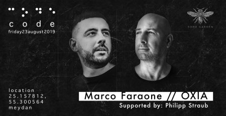 Code DXB – Marco Faraone and OXIA - Coming Soon in UAE