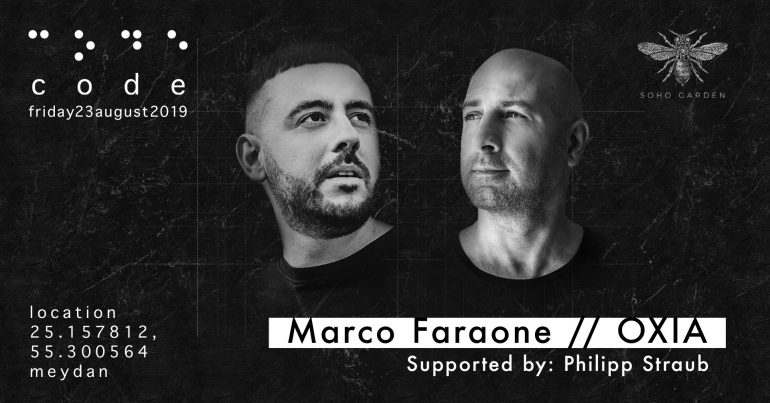 Code DXB – Marco Faraone and OXIA - Coming Soon in UAE