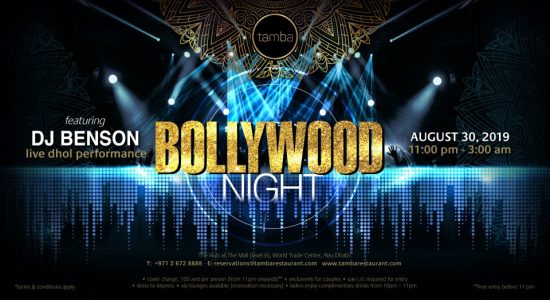 Tamba Restaurant – Bollywood Night - comingsoon.ae