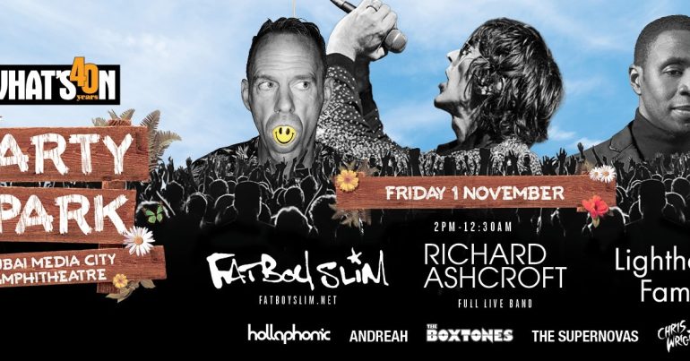 Party in the Park 2019: Fatboy Slim, The Kooks, Richard Ashcroft, Lighthouse Family - Coming Soon in UAE