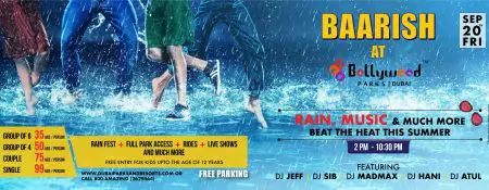 Baarish at Bollywood Parks - Coming Soon in UAE