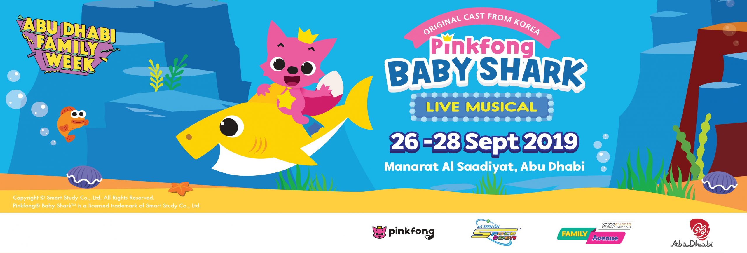 Abu Dhabi Family Week 2019: Pinkfong Baby Shark Live Musical - Coming Soon in UAE