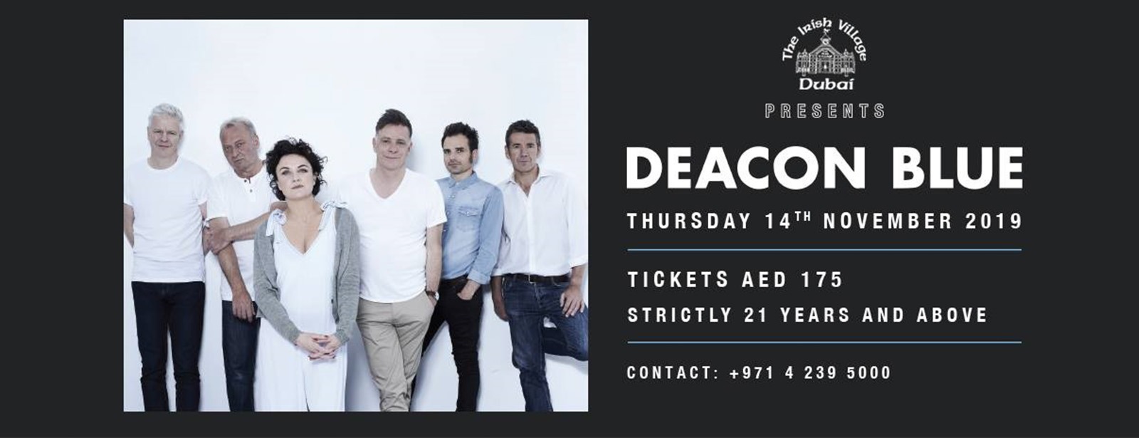 Deacon Blue at The Irish Village, Dubai - Coming Soon in UAE