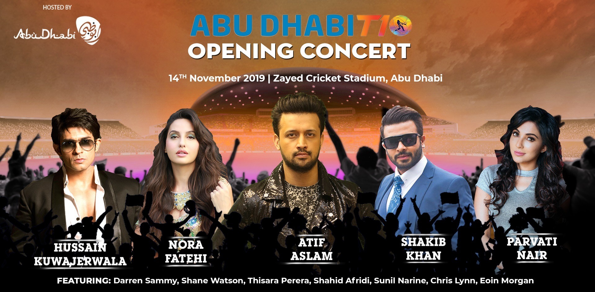 Abu Dhabi T10 Opening Concert - Coming Soon in UAE