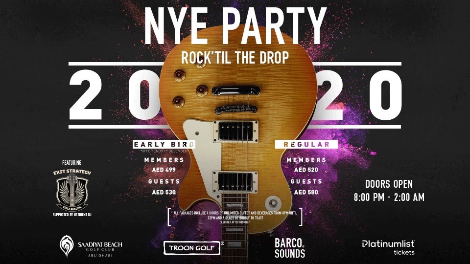 NYE Party – Rock ‘Til the Drop - Coming Soon in UAE