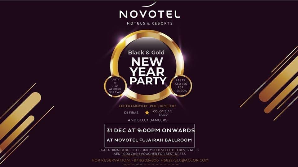 Black & Gold New Year Party in Fujairah | Coming Soon in UAE