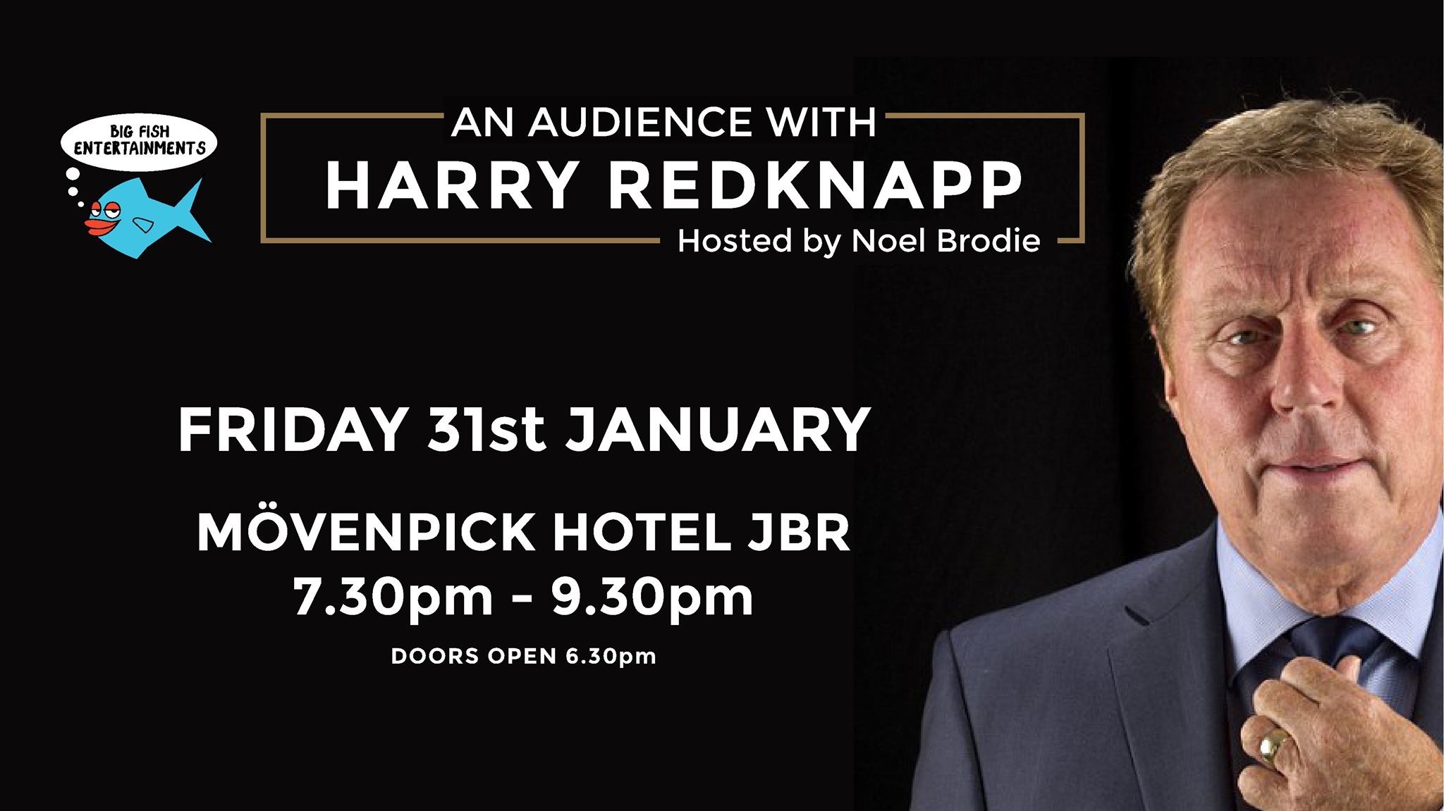 Big Fish Comedy: An Audience with Harry Redknapp - Coming Soon in UAE