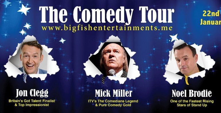 Big Fish Comedy presents Jon Clegg, Mick Miller, Noel Brodie - Coming Soon in UAE