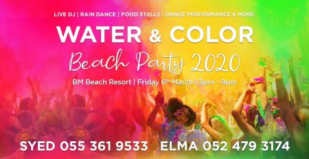 Water & Colour Beach Party at BM Beach Resort - Coming Soon in UAE