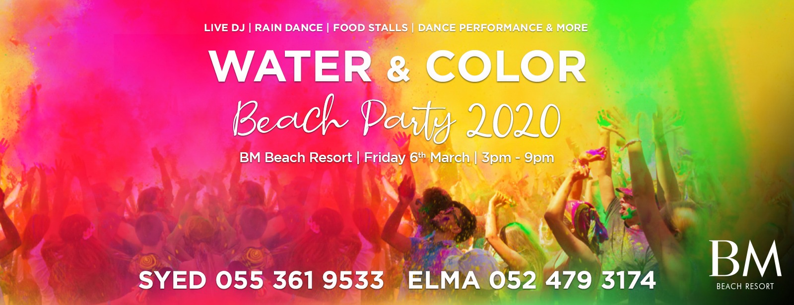 Water & Colour Beach Party at BM Beach Resort - Coming Soon in UAE