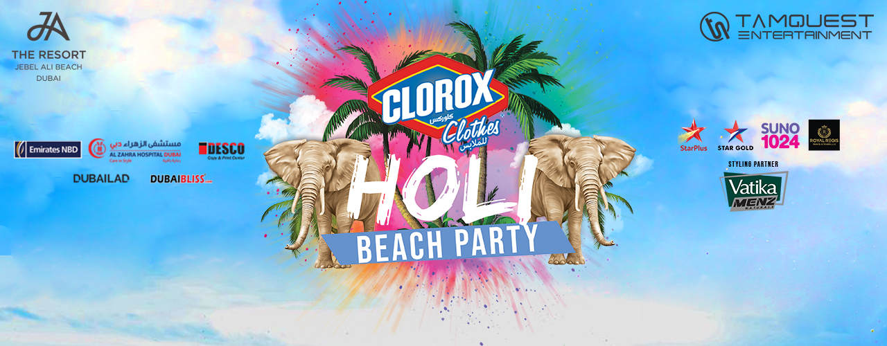 Clorox Holi Beach Party - Coming Soon in UAE