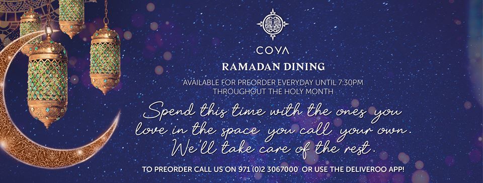 Iftar Menu Set from COYA - Coming Soon in UAE