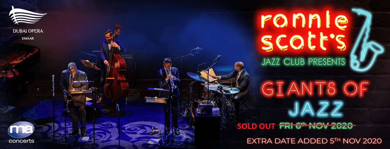 Ronnie Scott’s Jazz Club presents “Giants Of Jazz” at Dubai Opera - Coming Soon in UAE