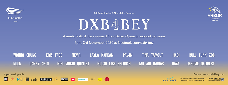 DXB4BEY – one-day music festival to raise funds for Lebanon - Coming Soon in UAE