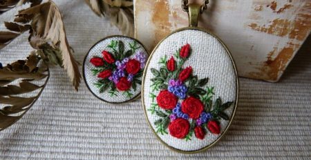 Floral Embroidery Wall Hanging - Coming Soon in UAE