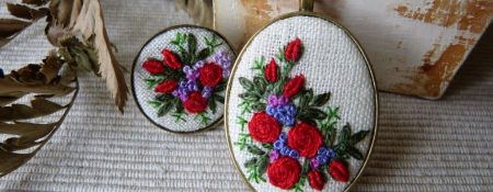 Floral Embroidery Wall Hanging - Coming Soon in UAE