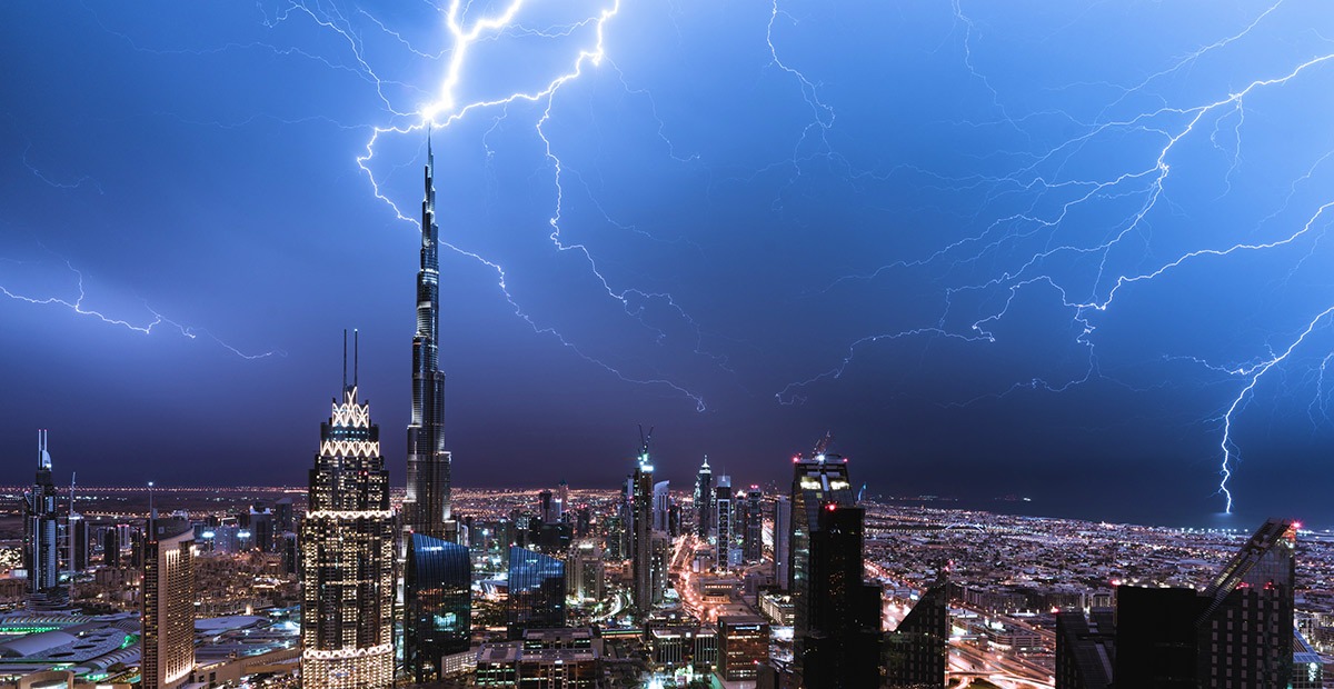 Burj Khalifa Lightning