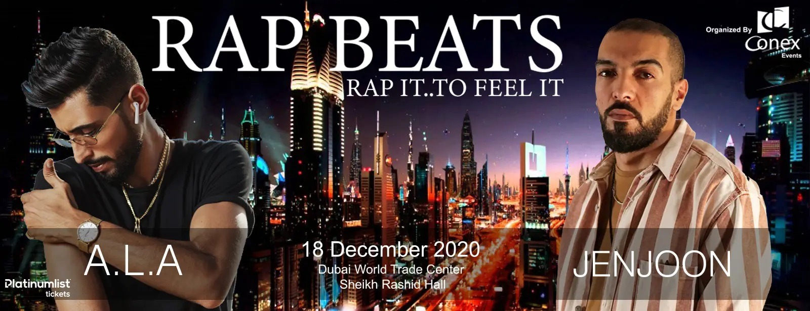 RAP Beats Concert: A.L.A and Jenjoon - Coming Soon in UAE