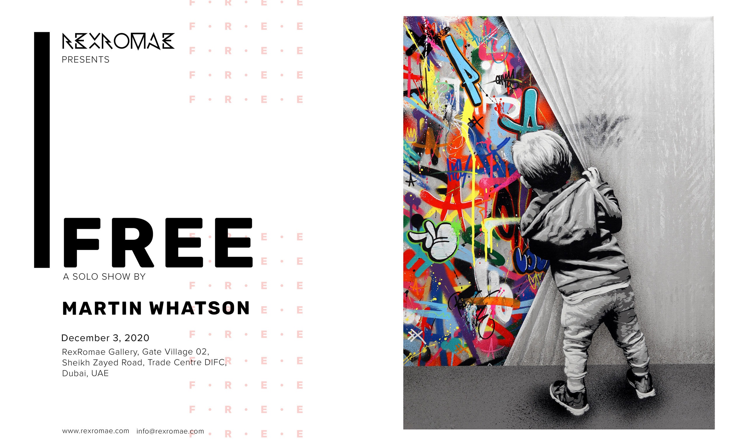 Solo Exhibition “FREE” by Martin Whatson - Coming Soon in UAE