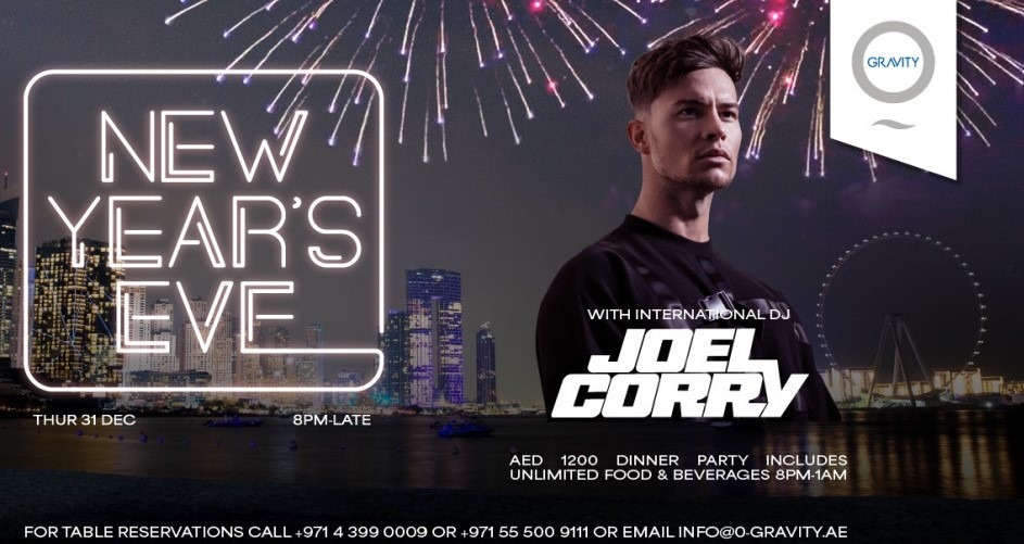 New Year’s Eve with Joel Corry - Coming Soon in UAE