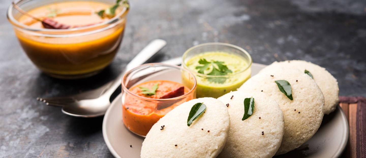 idli and sambar (south indian food)