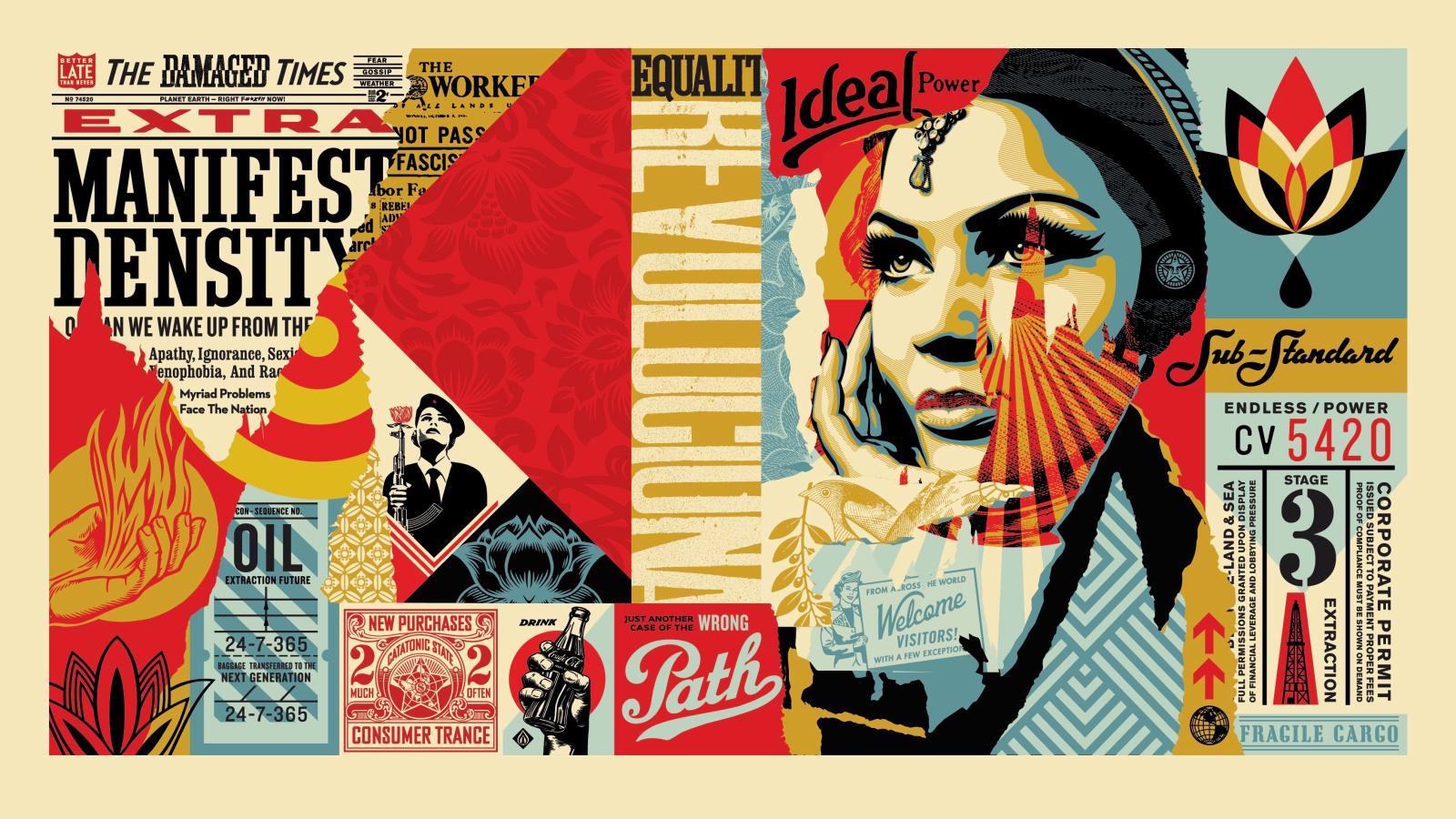 American contemporary street artist Shepard Fairey artwork