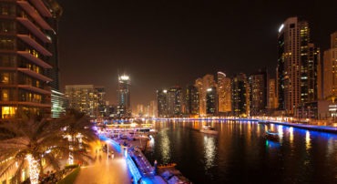 Dubai Marina during the night